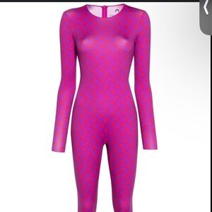 Marine Serre Pink and Purple Jumpsuit